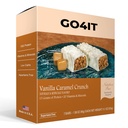 GO4IT Barre de remplacement des repas de santé, barre de nutrition à haute teneur en protéines, fibre haute, basses calories, KETO amical, en cours de route, barre alimentaire de perte de poids, 7/Box - (Vanilla Caramel Crunch)