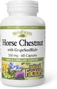 HerbalFactors by Natural Factors, Horse Chestnut, Antioxydant Support pour un système circulatoire sain et des veines avec GrapeSeedRich, 60 capsules (60 portions)