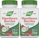 Nature's Way Herbal Hawthorn Berries, Traditional Heart Health Support*, 100 Capsules Vegan (Packaging May Vary) (Pack of 2)