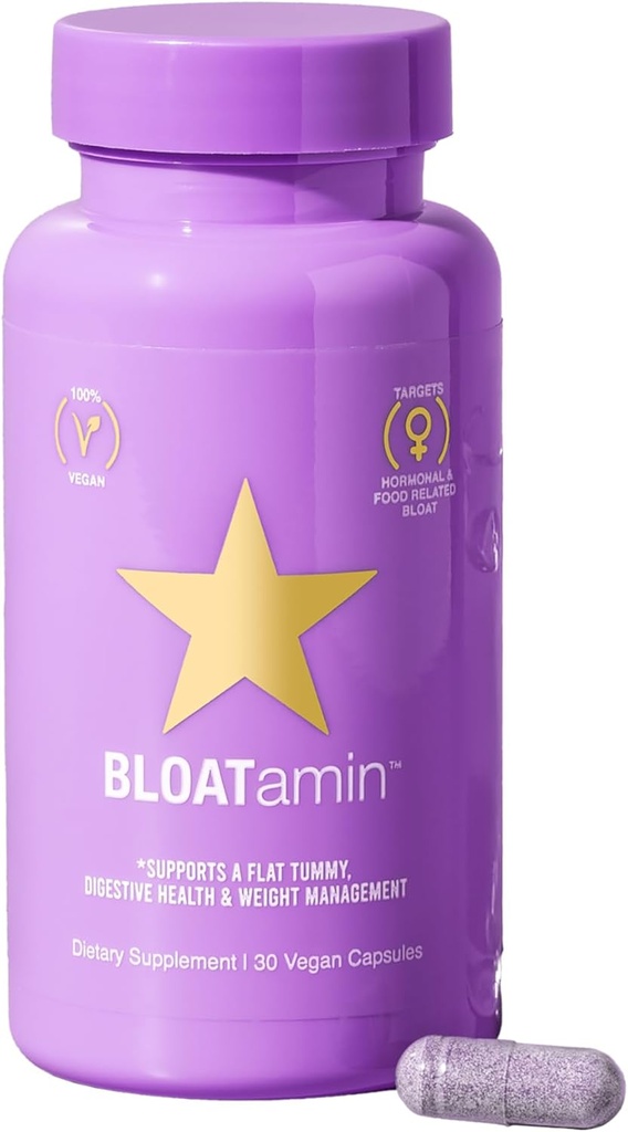 HAIRtamin BLOATamin - Vegan Synergistic Blend - Capsule de supplément de dégel pour les hommes et les femmes