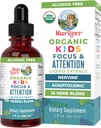 MaryRuth Organics Kids Cerveau Suppléments pour mémoire et focus, USDA Bio Drops avec Ginkgo Biloba, Rhodiola Root et réglisse Root, Focus & Attention, Calme, Vegan, Non-OGM, Sans gluten, 30 portions
