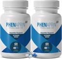 PhenAprin XR Maximum Strength Appetite Suppressant Diet Pills - 2-Pack, Métabolisme Boosting, Perte de poids pour les femmes et les hommes, 120 Capsules Bleu/Blanc