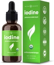 Iodine biologique gouttes liquides - Supplément d'iode 250 mcg pour les femmes et les hommes - Solution d'iodure de potassium 250 mcg - 590 portions - Thyroïde, Hormone et Soutien métabolique - Non-OGM, Vegan NPN 8011762