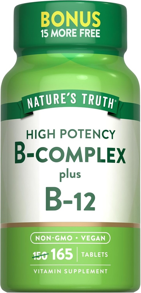 La vérité de la nature Complexe Vitamine B : 165 Comprimés Plus B12.