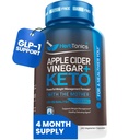 Vinaigre de cidre de pomme Herboronique avec sels de BHB Keto - Supplément de soutien GLP-1 pour le métabolisme et le contrôle de l'appétit, 240 capsules.