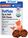 PetPlate Up to Fluff Soft Chews for Dogs, Skin & Coat Support, USDA Organic Supplement, Grain-Free, Human-Grade, Includes Salmon Oil and Biotin, Pet Supplies (Pack of 1, 9.8 Ounce)