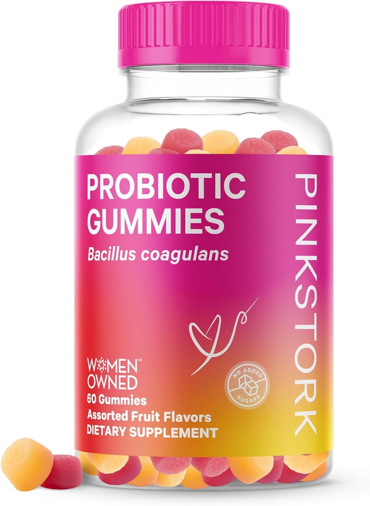 Gummies probiotiques pour les femmes prénatales et postnatales - Probiotiques pour la digestion, la maladie du matin, l'équilibre du pH, la santé des intestins, le soutien immunitaire - 60 Probiotiques sans sucre - 5 milliards d'UFC