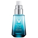 Vichy Mineral 89 Sérum des yeux, Acide hyaluronique et crème caféine, Crème sous les yeux pour les cercles sombres, Hydratant et Réducteur de puffines, Opthalmologue testé