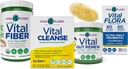 Vital Planet - Whole Body Internal Cleansing Kit with Vital Cleanse 14-Day 2-Part Program, Vital Fiber, Vital Gut Renew, and Vital Flora Probiotics with Prebiotics, 4 Products-in-One