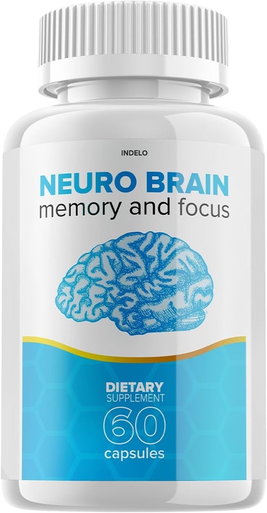 Supplément Neuro Cerveau et Focus, Neuro Cerveau Mémoire Focus et soutien cognitif, Neuro Cerveau Pills Nootropic, NeuroBrain pour stimuler la mémoire, Neuro Cerveau Vitamine Reviews (60 Capsules)