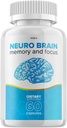 Supplément Neuro Cerveau et Focus, Neuro Cerveau Mémoire Focus et soutien cognitif, Neuro Cerveau Pills Nootropic, NeuroBrain pour stimuler la mémoire, Neuro Cerveau Vitamine Reviews (60 Capsules)