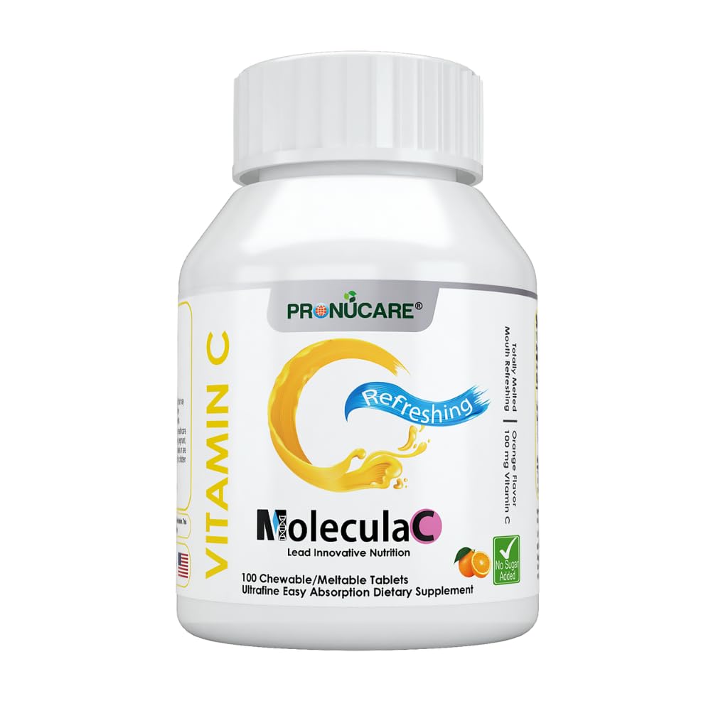 Comprimés de lozenge buccaux de vitamine C 100 mg – Dissolution lente, libération contrôlée et absorption rapide, Orange naturelle, Immune Boost, Antioxydant et anti-âge, sans sucre, 100 CT