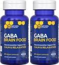 GABA Brain Food - Supplément GABA avec extrait de L-Citrulline et de Grape - Supports Calme et Relaxation - Aide au sommeil nocturne - Supports Production d'acide aminobutyrique Gamma - 120 Capsules de L-Citrulline
