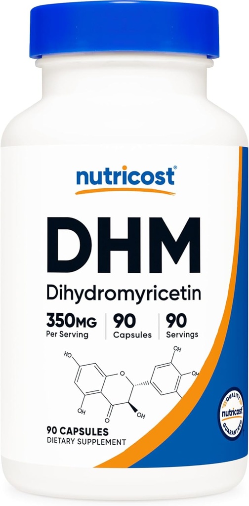 Nutricost Dihydromyricetin (DHM) Capsules (350mg, 90 Capsules) - Végétaux, non-OGM, 90 portions
