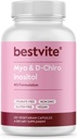 BESTVITE Myo & D-Chiro Inositol (120 gélules végétariennes) - Rapport 40:1 - Pas de stéarate - Vegan - Non OGM - Sans gluten