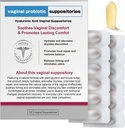 Suppositoires d'acide hyaluronique Nahid : L'humidité vaginale et le pH support de l'équilibre. 12 Inserts avec complexe prébiotique.
