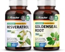 BIO KRAUTER Resvératrol 100 Capsules & Goldenseal 100 Capsules