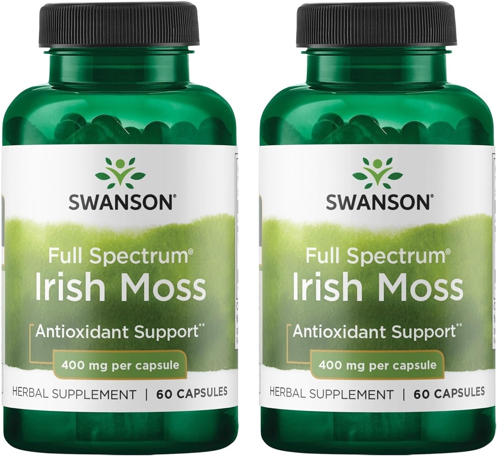 Swanson Full Spectrum Irish Moss 400 Milligrammes 60 Capsules (2 Pack)