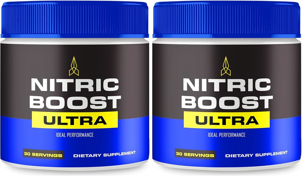 Boost nitrique Ultra Poudre, NitriqueBoost Formule officielle pour soutenir les niveaux d'énergie et le flux sanguin - Force maximale, Booster nitrique Ultra BCAA, NitricBoost Ultra Poudre Évaluations (2 Pack)