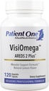Patient 1 VisiOmega: aide à la santé des yeux* AREDS 2 Supplément vitamine, minéral et antioxydant Plus Omega 3 Huile de poisson et plus de 120 Capsules