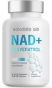 solodate lab NAD+ Supplément 1000mg, True NAD+ & Resveratrol, 120 Caps
