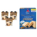 Atkins Chai Tea Latte Protein Shake with 15g Protein, 3g Net Carb, 1g Sucre + Atkins Beurre de protéines de beurre d'arachide Crisps avec 10g Protéines, 4g Net Carb, 1g Sucre, 5 Compte
