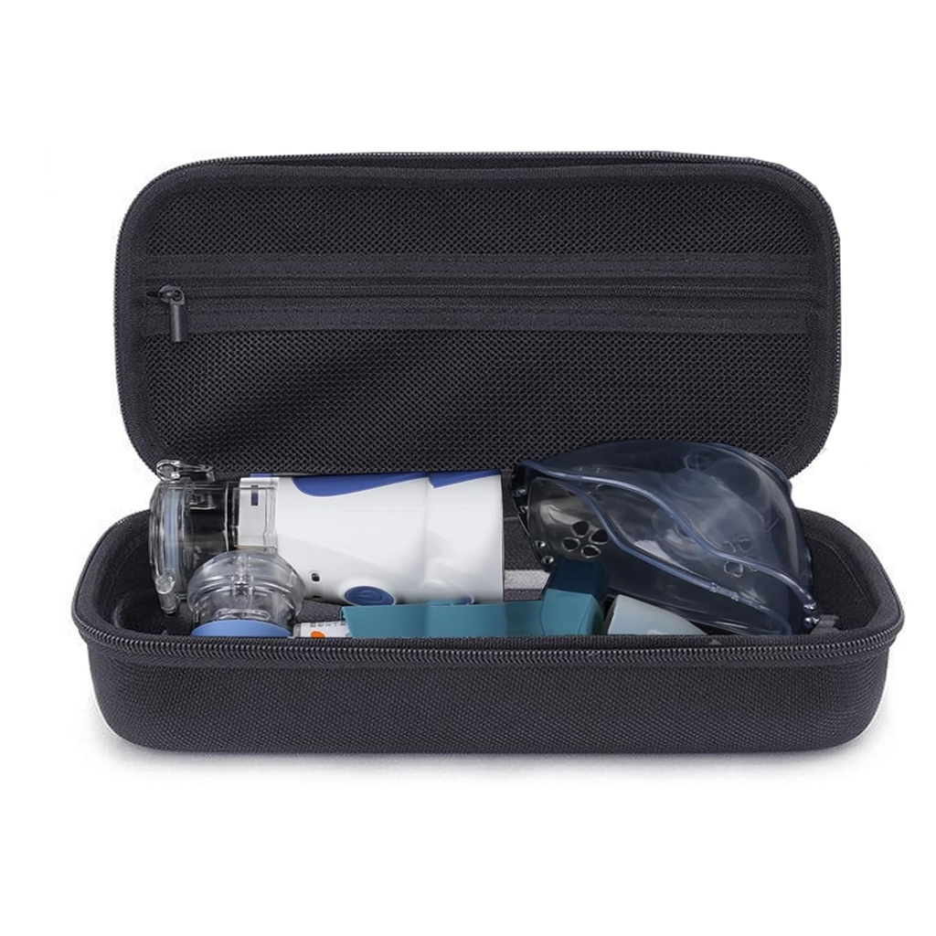 Transport de cas de transport Organisez un sac pour l'inhalateur d'asthme, l'espaceur d'inhalateur pour les enfants et les adultes, masques, porte-inhalateur d'asthme, machine à nébuliseur portable à inhalateur à main, Pocket s'adapte aux médicaments allergiques