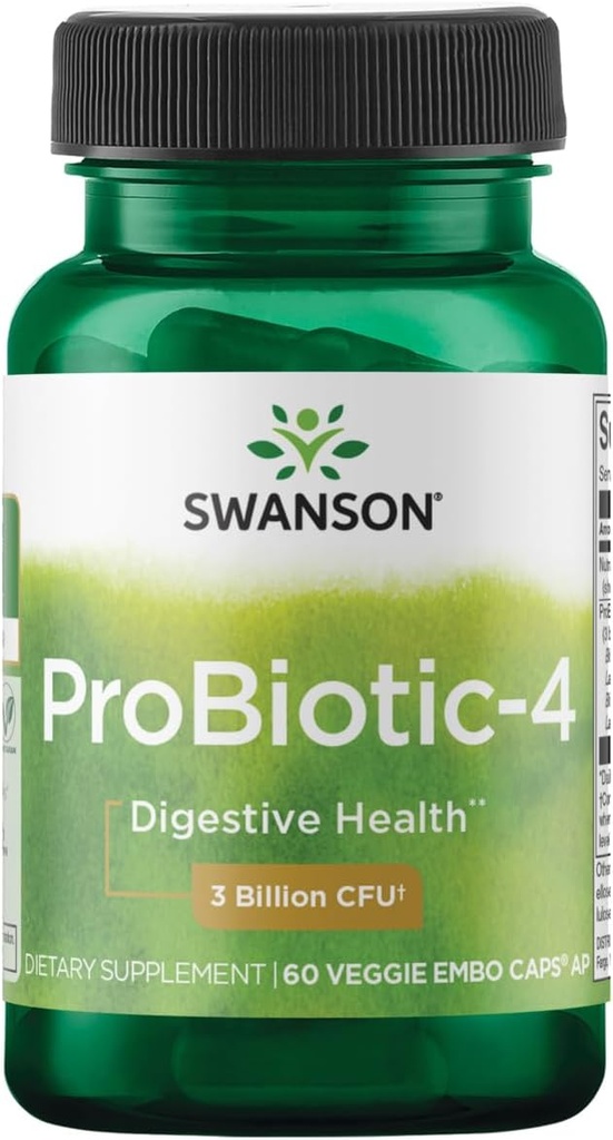 Swanson Probiotic-4 3 Billion Cfu 60 Veg Capsules