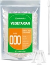 wananfu Size 000 Empty Capsules Vegetarian (1000 Count) Bundle with Micro Lab Spoon, Clear Fillable Veggie Pill Capsules 000 for Making Your Own Supplements