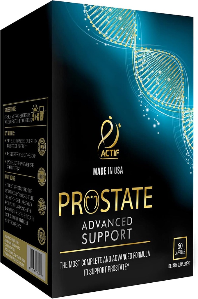 ACTIF Prostate Advanced Support with 20+ Factors, Complete Support for Urinary Health and Prostate - 60 Capsules, Made in USA, Non-OGM