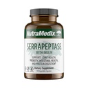 Supplément NutraMedix Serrapeptase avec enzymes digestives protéolytiques pour les femmes et les hommes - Fibre prébiotique d'inuline pour la santé de Gut et le soutien articulaire - Sans lait, sans soja et sans gluten (120 capsules)