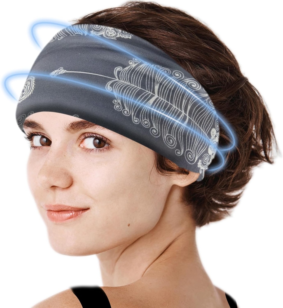 Crimmy Migraine Casquette de soulagement des maux de tête, Gel de refroidissement de la tête de bande de cou masque chapeau, apaisant Ice Pack tête à froid pour tension Stress & Hangover