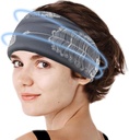 Crimmy Migraine Casquette de soulagement des maux de tête, Gel de refroidissement de la tête de bande de cou masque chapeau, apaisant Ice Pack tête à froid pour tension Stress & Hangover