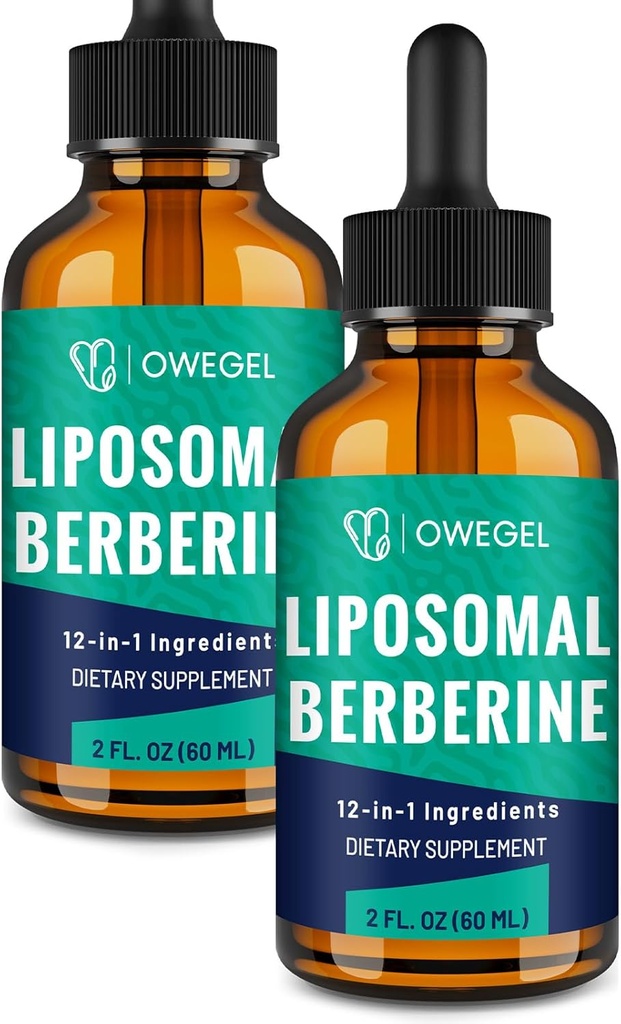 Liposomale Berberine HCL gouttes liquides – Formule à base de plantes de 12 en 1 avec Ceylan Cinnamon, Bitter Melon, Green Tea & More – 4 Fl Oz