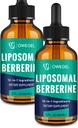 Liposomal Berberine HCL Liquid Drops – Advanced 12-in-1 Herbal Formula with Ceylon Cinnamon, Bitter Melon, Green Tea & More – 4 Fl Oz