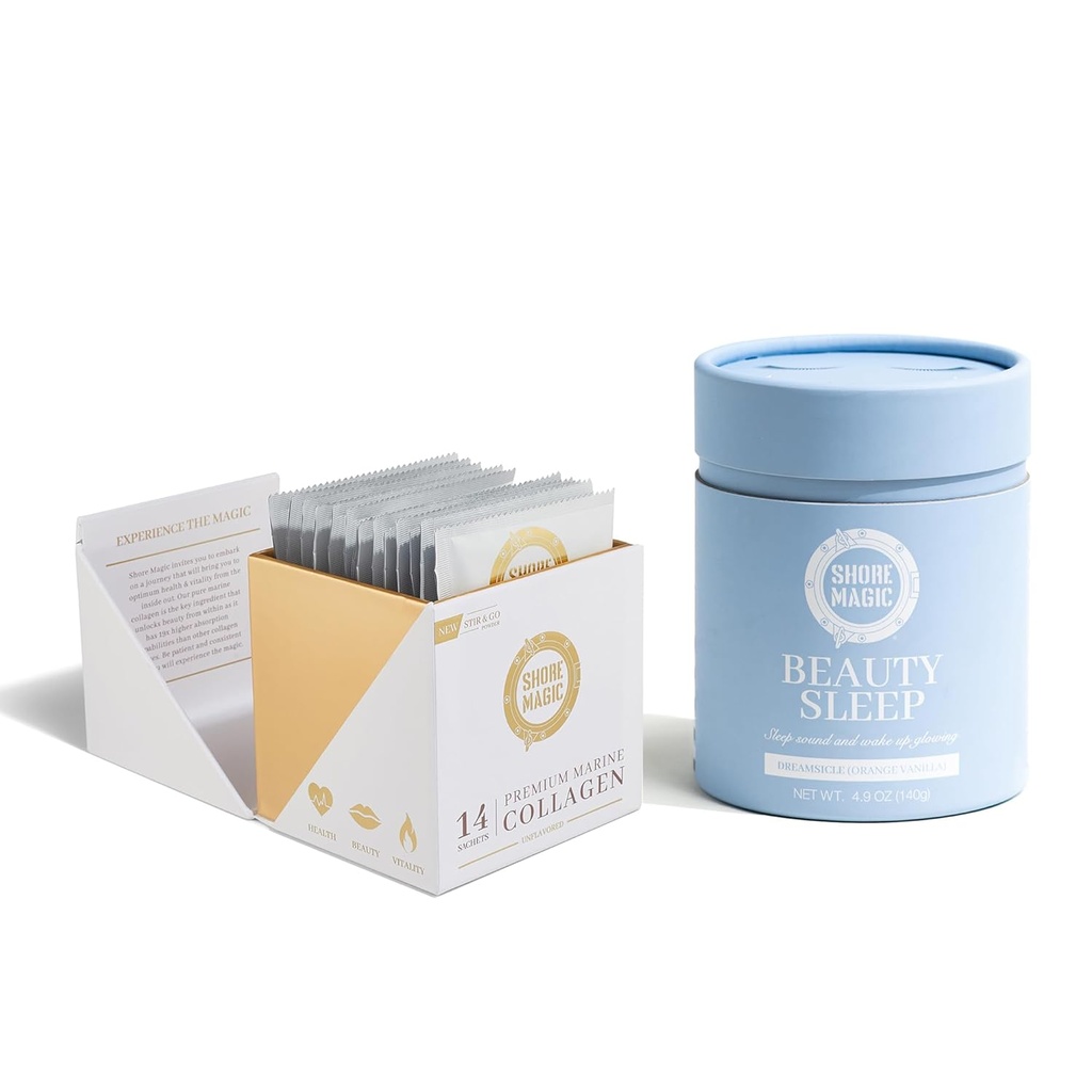 Beauty Sleep et 14 jours Premium Marine Collagen to Go Packets The Magic Hours Set