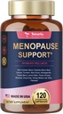 Suppléments de ménopause pour les femmes, probiotiques de ménopause noir multi-avantages et complets pour les femmes, ingrédients naturels, trèfle rouge, DIM et plus