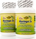 Moringa en Capsulas naturales. Set de 2 frascos. Triple accion, extraida de la planta, fruta y semillas. Alto contenido de proteinas, vitamines y minéraux