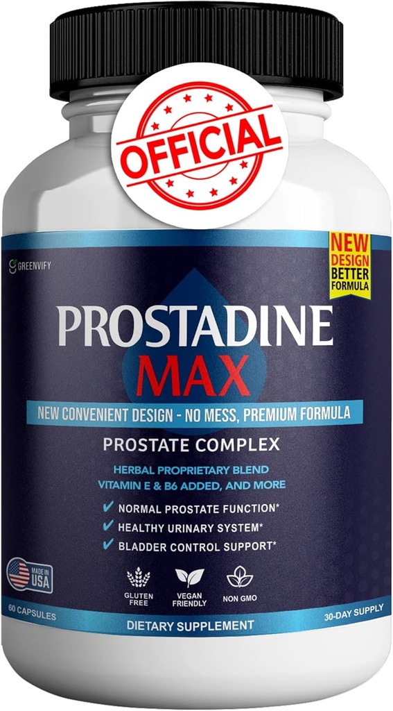 Prostadine Max Prostate Supplements for Men Capsules, Health Supplements - Maximum Strength, All Natural to Support Normal & Healthy Function, Prosta Vive Reviews (60 Capsules)