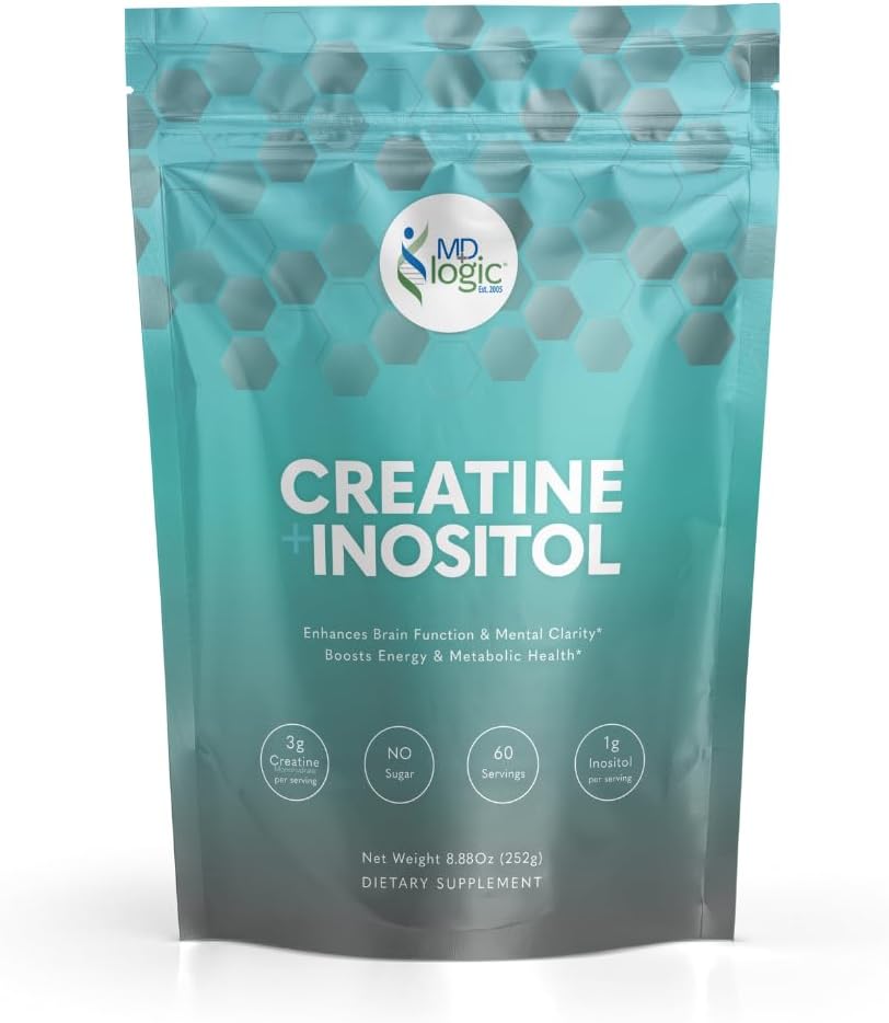 MD Logic Health Creatine + Inositol pour la performance maximale et la clarté mentale, sans saveur - Fabriqué à New York
