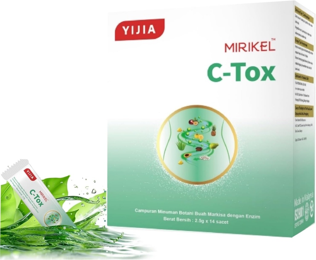 Produit de santé Usoway, Détox quotidien et soutien à la digestion – mélange de fibre naturelle pour le soulagement de ballonnement, énergie et style de vie léger.(14 bâtons, C-TOX)