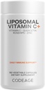 Codeage Vitamine liposomique C 1500mg avec Zinc, Elderberry, Citrus Bioflavonoïdes Pamplemousse, Citron, Poudre d'orange, Quercetin et Rose HIPS Fruit – Supplément végétalien - Non-OGM, Pills végétaliens, 180 Capsules