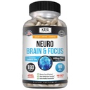 Kaya Naturals - Neuro Brain for Memory & Focus - Nootropic Energy Capsule - Nootropic Brain Support Supplément - Focus & Concentration & Apprentissage Précision - Fonction cognitive - 180 Compte