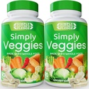 Tout simplement l'engagement de la nature - 90 capsules de légumes- 2 mois d'approvisionnement - Fait avec des superaliments entiers, emballé avec Beta Carotène et 18 légumes différents - 100% sans soja