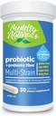 Multi-Strain 12 Million CFU Probiotiques et prébiotiques pour les adultes 30 Capsules - Probiotique pour les hommes et les femmes pour aider à restaurer la bonne flore et soutenir la digestion – Pas de réfrigération Probiotiques nécessaires