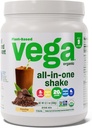 Vega Organic All-in-One Vegan Protein Powder Moka (9 portions) Superfood Ingredients, Vitamines pour le soutien de l'immunité, Keto Friendly, Pea Protein for Women & Men, 12.7oz (Packaging May Vary)