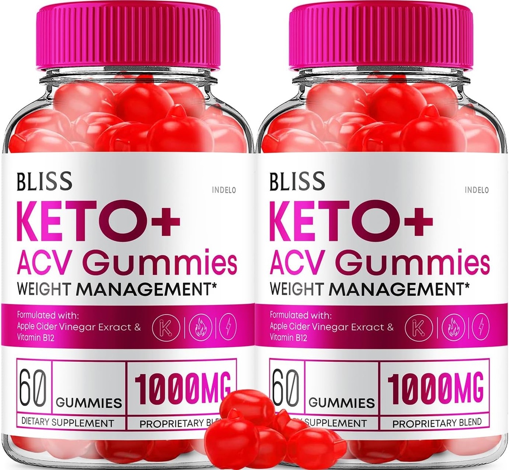 (2 Pack) Bliss Keto Gummies Avancé Perte de poids, Bliss Keto + Gummies de vinaigre de cidre de pomme Vinegar Keto Bliss Gummies supplément alimentaire Bliss Keto Gummies Avis (120 Gummies)