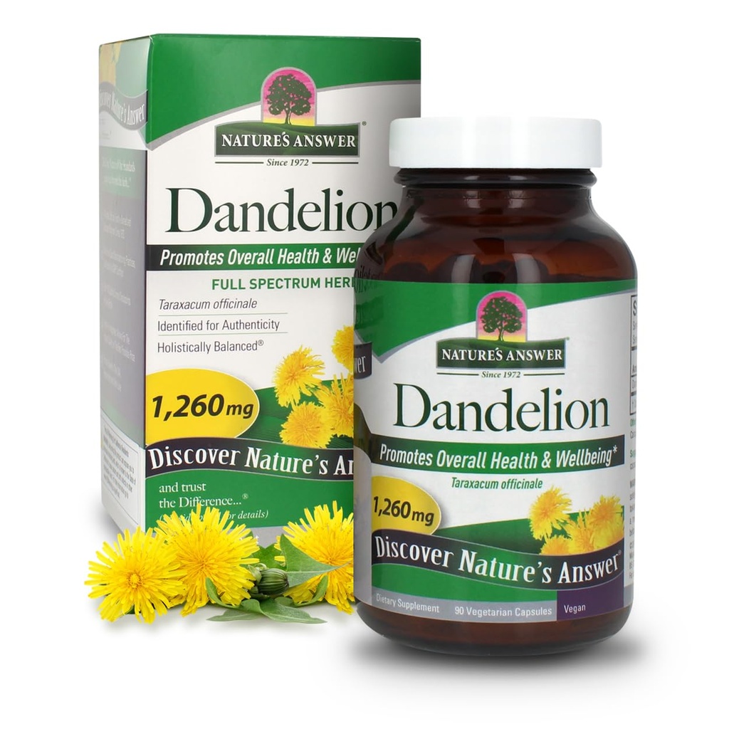 Réponse de la nature Dandelion Racine Capsules végétariennes, 90-Count