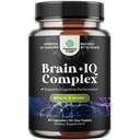 Supplément mémoire nootrope pour le soutien du cerveau - Pilules de mémoire pour booster le cerveau et booster l'énergie naturelle - Vitamine B12 Bacopa Monnieri Rhodiola Rosea DMAE Ginkgo Biloba Phosphatidylsérine - 60 Compte