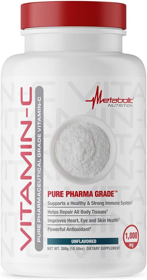 Metabolic Nutrition Vitamin C, 1000mg, Pure Pharma Grade, High Absorption Ascorbic Acid (300 g)